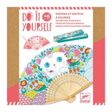 Eventail avec étui à colorier